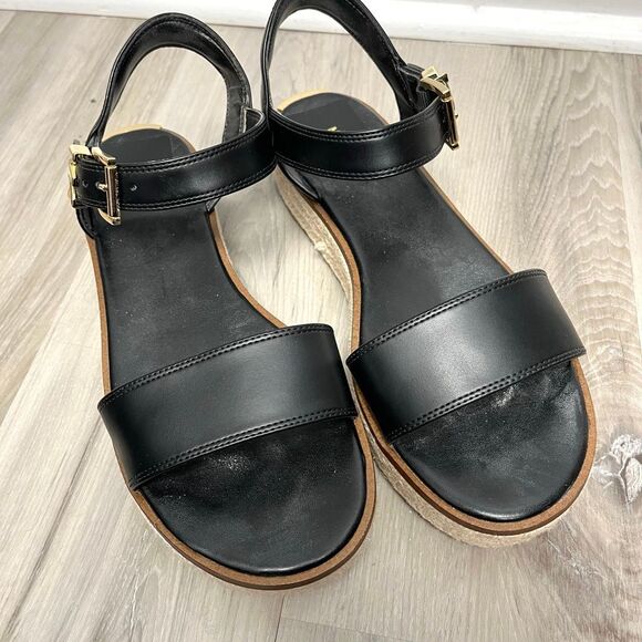 MICHAEL Michael Kors Sandals Women’s 10 Richie Black Espadrille Platform - Picture 2 of 9